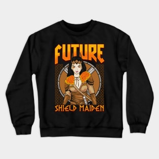 Future Shield Maiden Female Viking Warrior Crewneck Sweatshirt